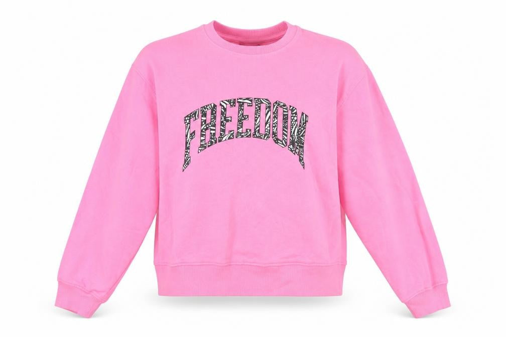 Front view of New Look Women's Pink Pullover Sweatshirt S