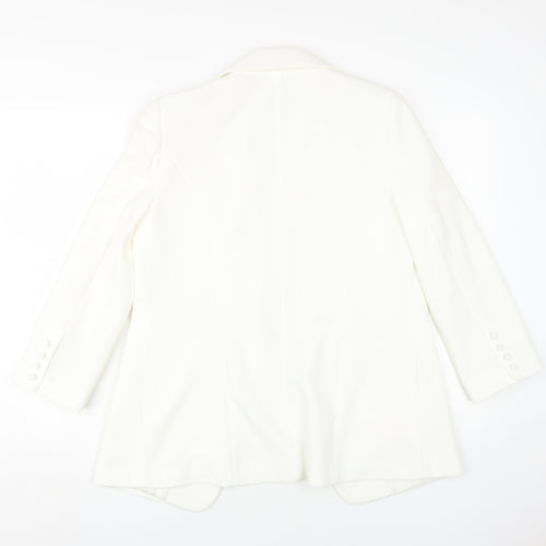 Wallis Women's White Blazer, Size 12, Classic Regular Fit