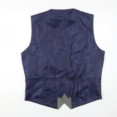 Burton Menswear Men's Grey XL Suit Waistcoat