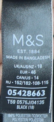 Marks and Spencer Women's Black Jacket Size 18