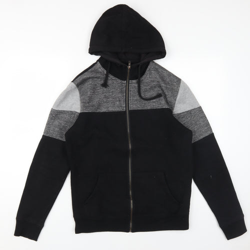 New Look Men's Black & Grey Full Zip Hoodie Size S