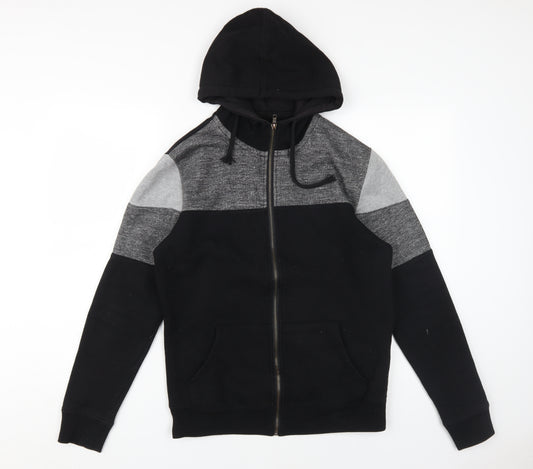 New Look Men's Black & Grey Full Zip Hoodie Size S