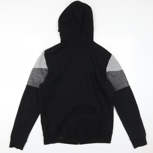 New Look Men's Black & Grey Full Zip Hoodie Size S