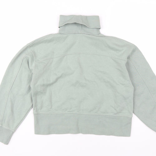 Zara Women’s Green High Neck Pullover Sweatshirt S