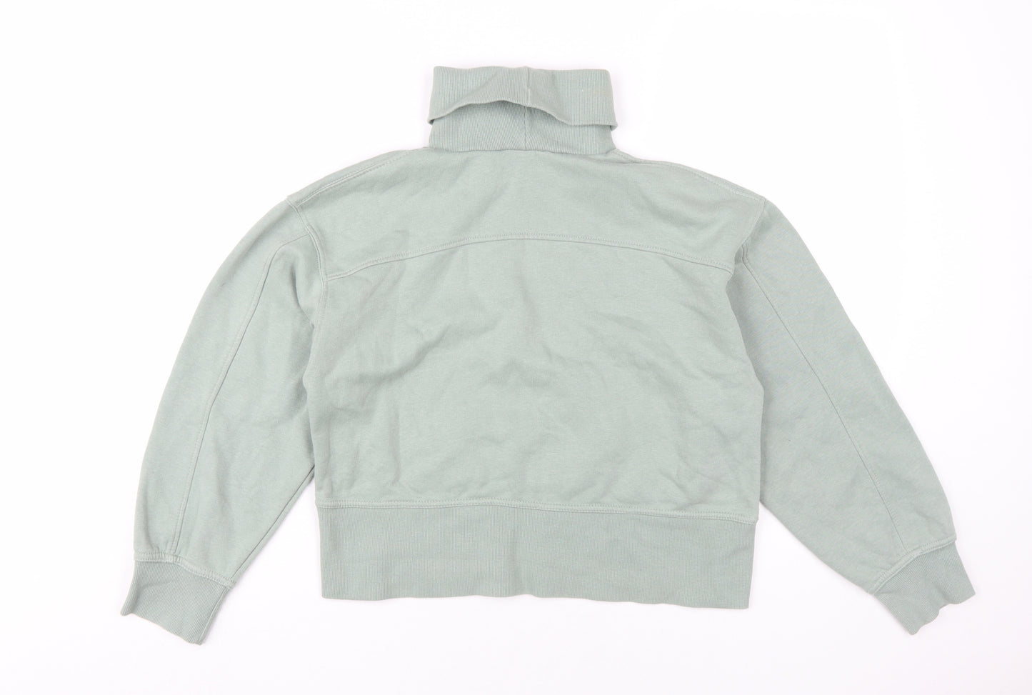 Zara Women’s Green High Neck Pullover Sweatshirt S