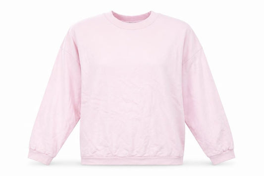 Front view of ASOS DESIGN Women’s Pink Pullover Sweatshirt M