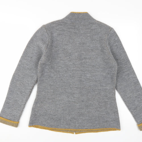 Vida Women's Grey Collared Cardigan - L