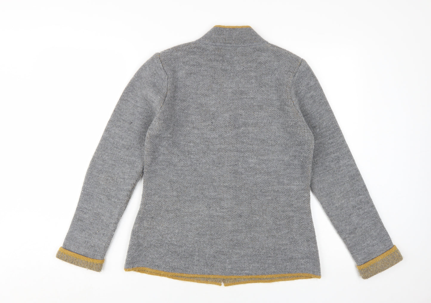 Vida Women's Grey Collared Cardigan - L