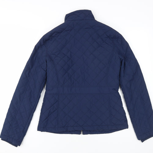 John Lewis Women's Blue Quilted Jacket Size 8