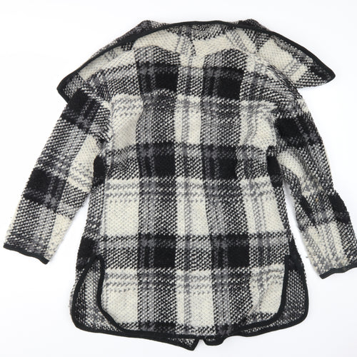 Monsoon Women's Black Ivory Check Wool Blend Coat S