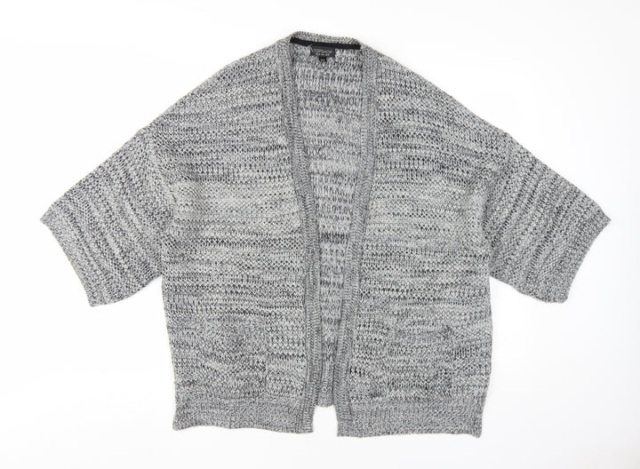 Topshop Women's Grey Cardigan, Open-Knit, Size 10