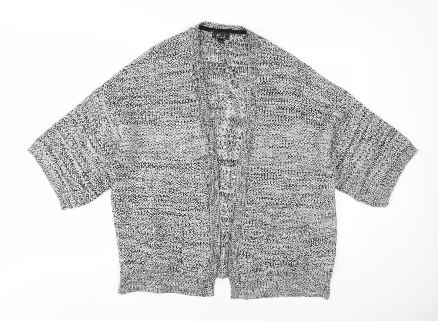 Topshop Women's Grey Cardigan, Open-Knit, Size 10
