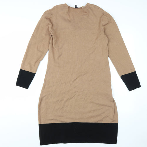 Marble Women's Beige Shift Dress Size 10 - Elegant Knit