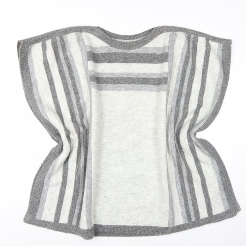 Marks & Spencer Grey Cape Jumper, Size M, Striped