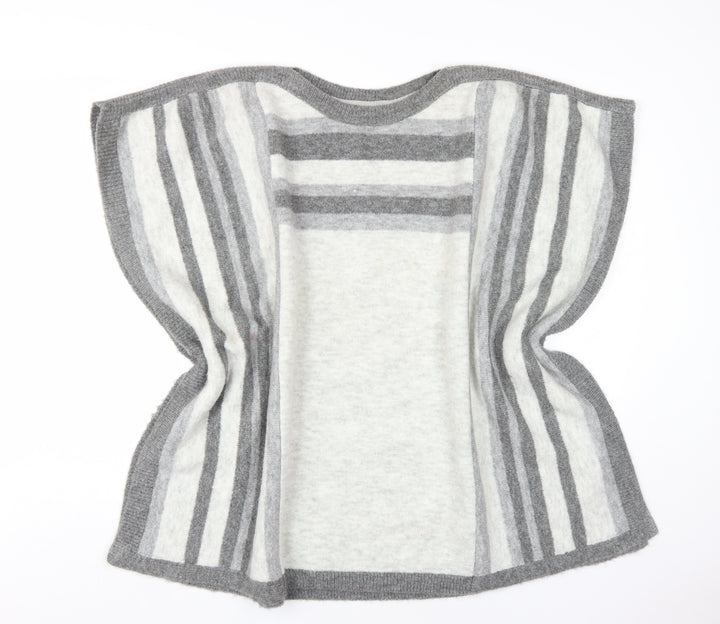 Marks & Spencer Grey Cape Jumper, Size M, Striped