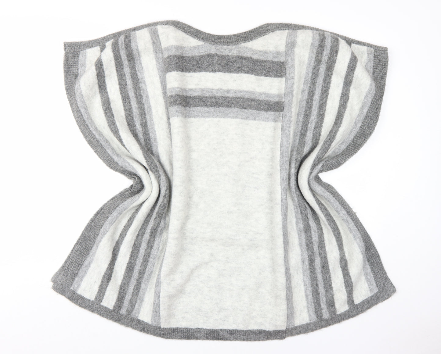 Marks & Spencer Grey Cape Jumper, Size M, Striped
