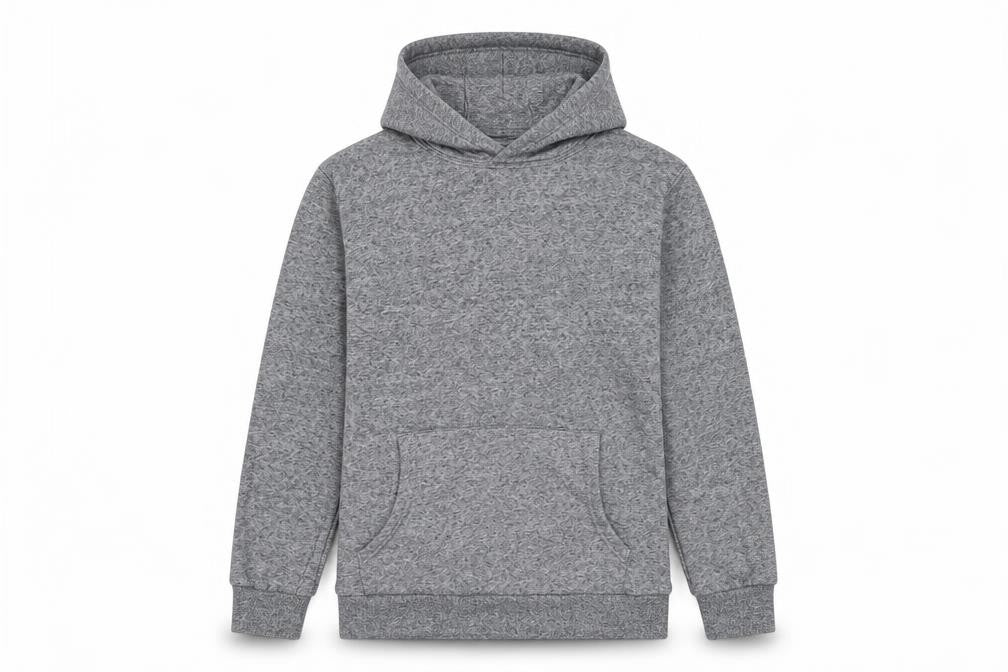 Front view of Marks & Spencer boys’ grey pullover hoodie, size 12-13, years