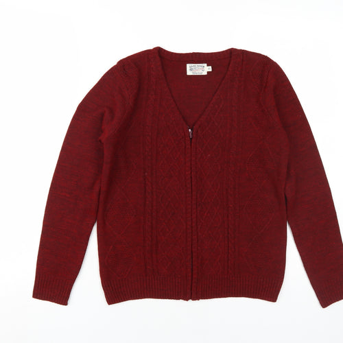 Bare Denim Women's Red XS Cable-Knit Cardigan