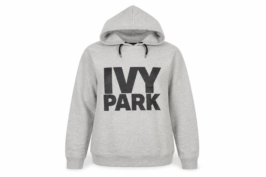 Front view of Ivy Park Women's Grey Pullover Hoodie - S