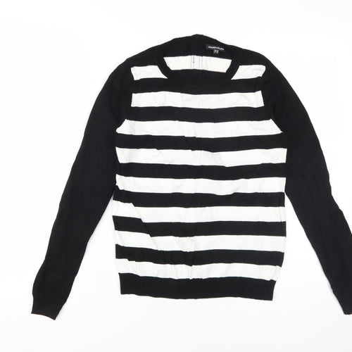 Warehouse Women's Black Striped Pullover Jumper Size 10