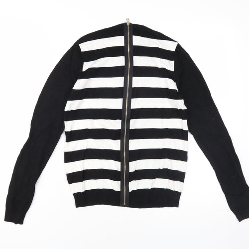 Warehouse Women's Black Striped Pullover Jumper Size 10