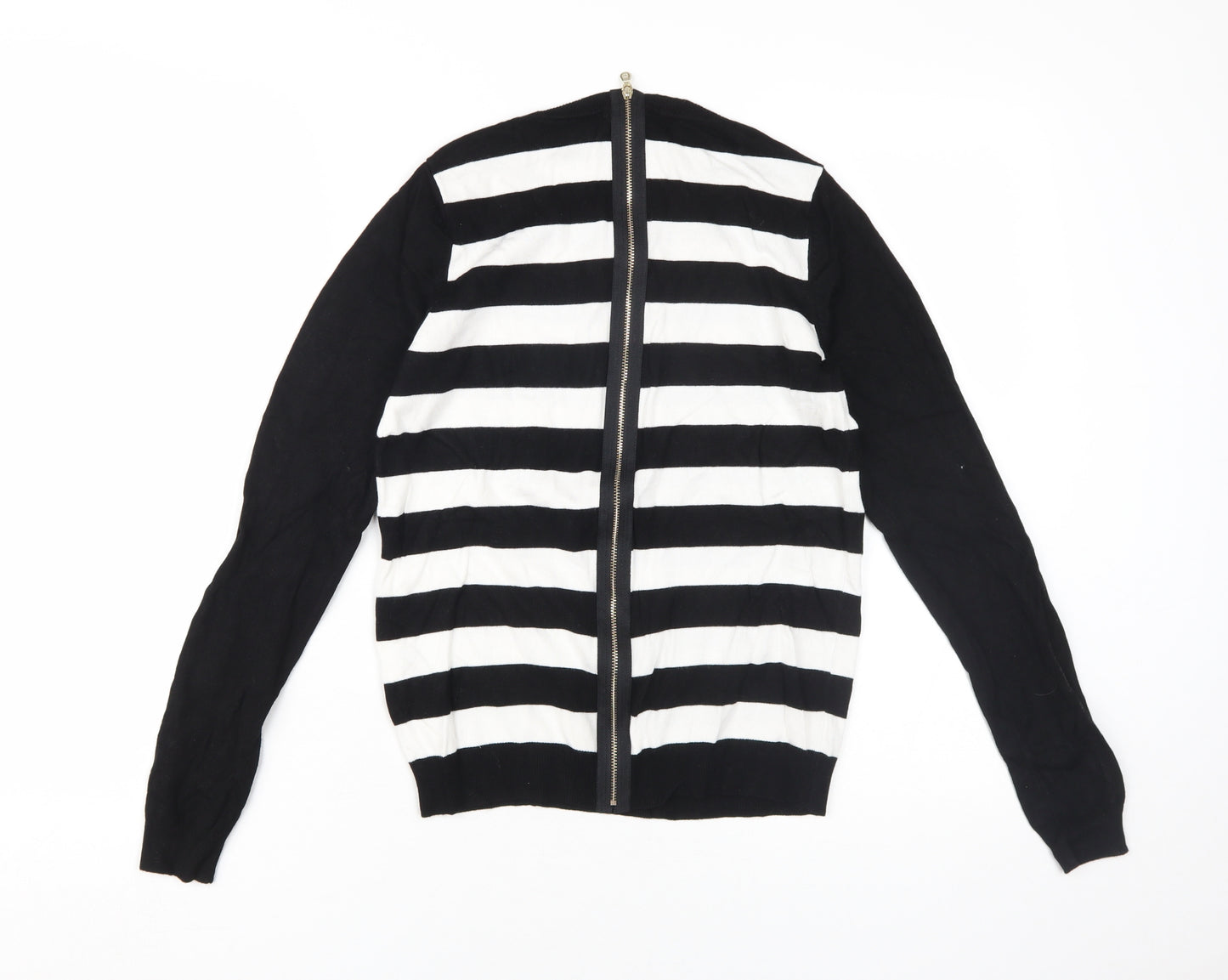 Warehouse Women's Black Striped Pullover Jumper Size 10