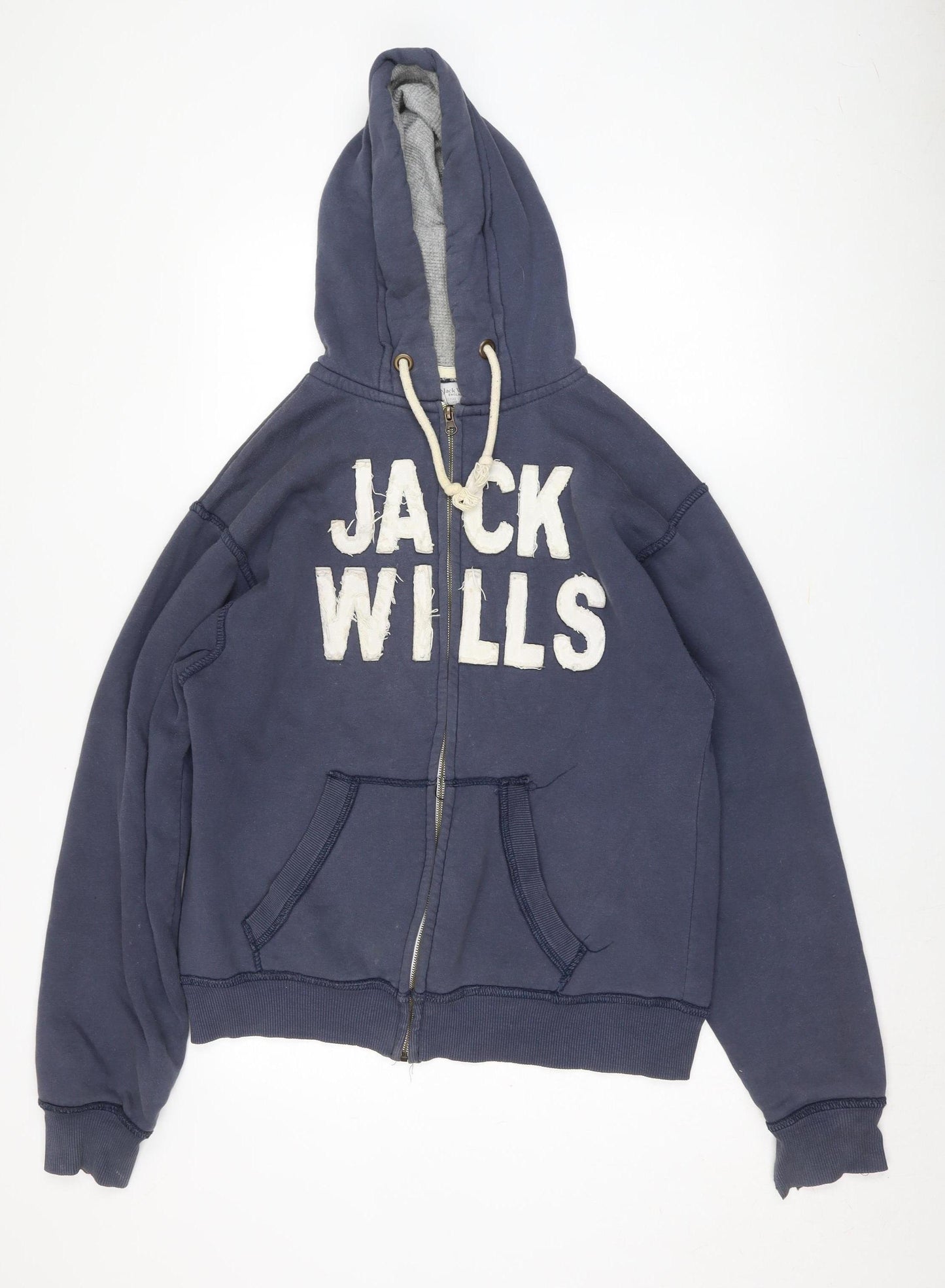 Jack Wills Men's Blue XL Full Zip Hoodie