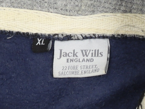 Jack Wills Men's Blue XL Full Zip Hoodie