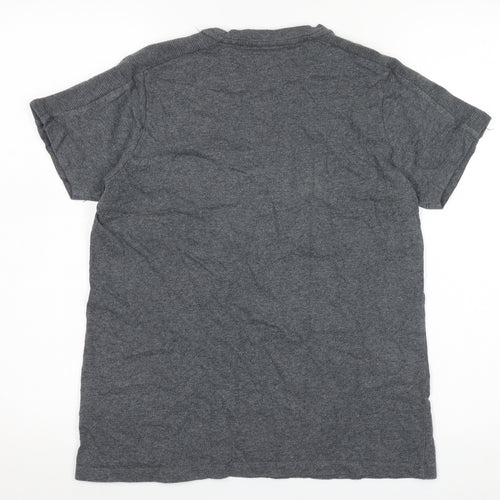 Ellesse Men's Grey Cotton Short Sleeve T-Shirt M