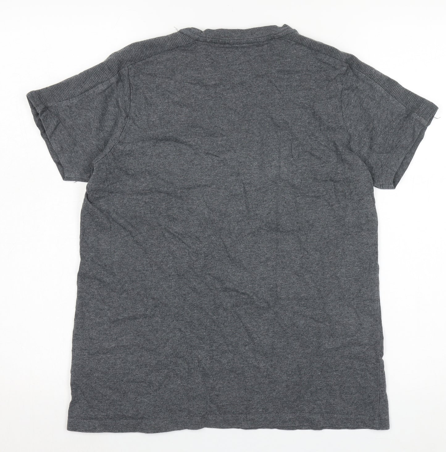 Ellesse Men's Grey Cotton Short Sleeve T-Shirt M