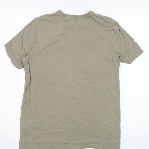 adidas Boys Green T-Shirt, 13-14 Years, Logo Graphic, Casual Wear