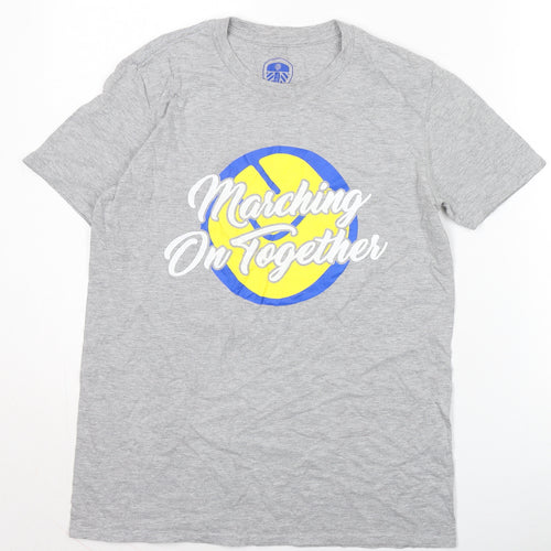 LUFC Men's Grey Sports T-Shirt M - Graphic Print