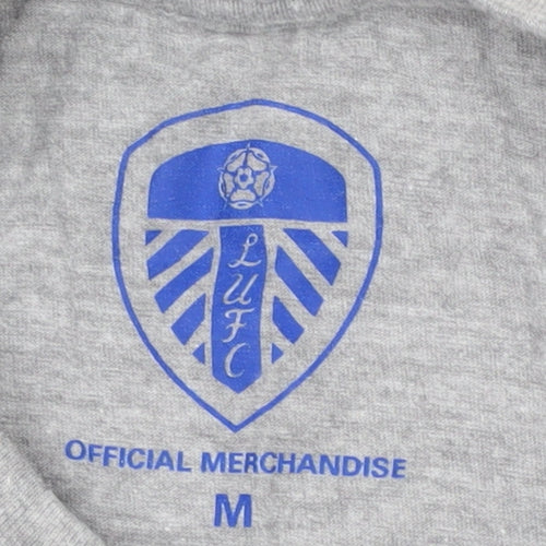 LUFC Men's Grey Sports T-Shirt M - Graphic Print