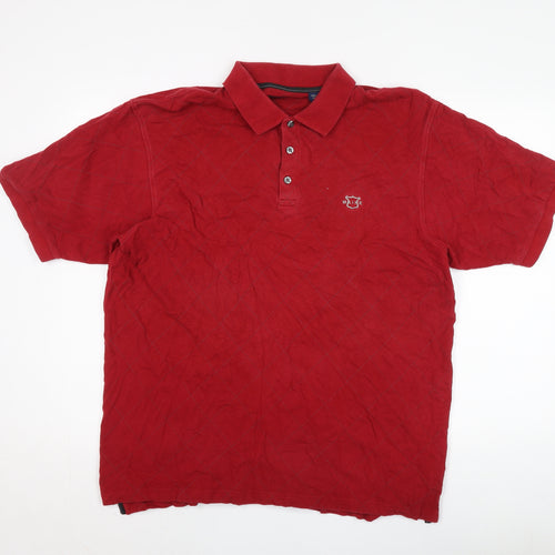 Maine New England Men’s Red XL Golf Polo