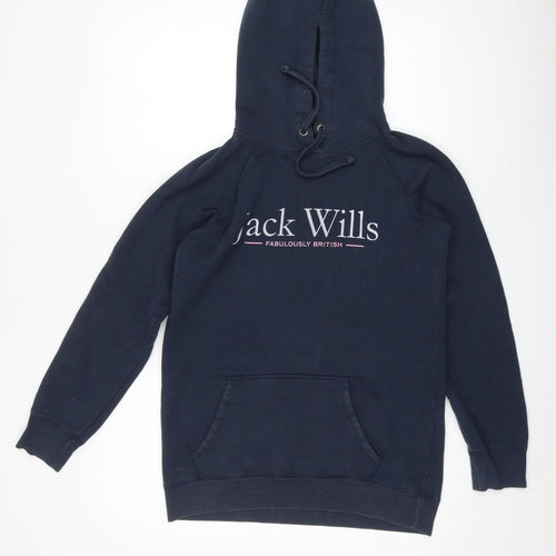 Jack Wills Women's Blue Pullover Hoodie Size 8