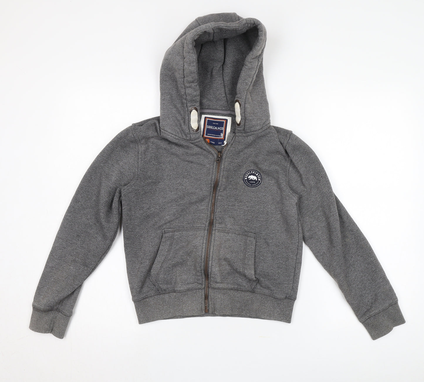 SoulCal & Co Boys Grey Full Zip Hoodie 13 Years
