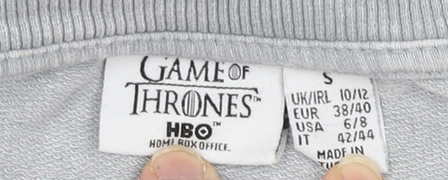 Game of Thrones Women's Grey Pullover Jumper, Size S