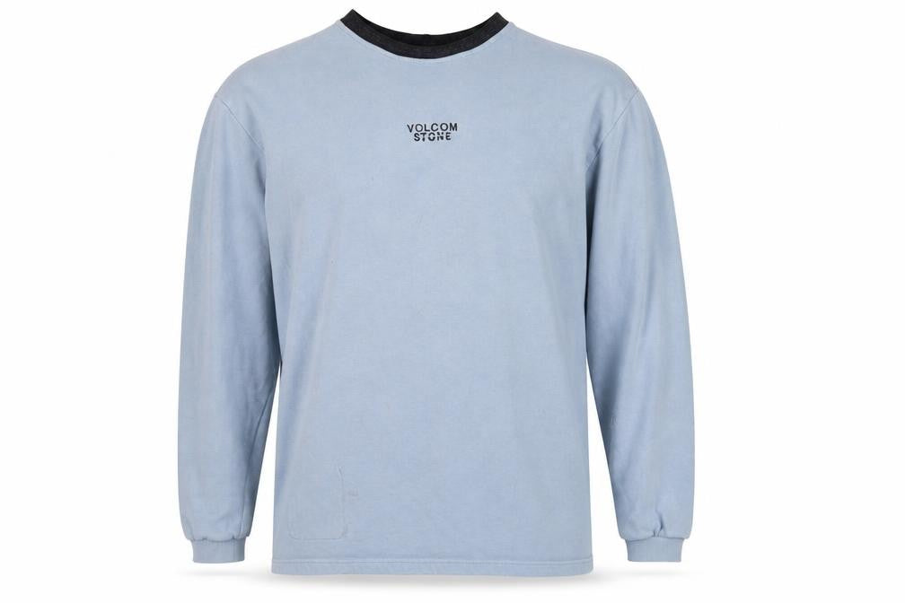 Front view of Volcom Men's Blue Crew Neck Sweatshirt - Logo, size L
