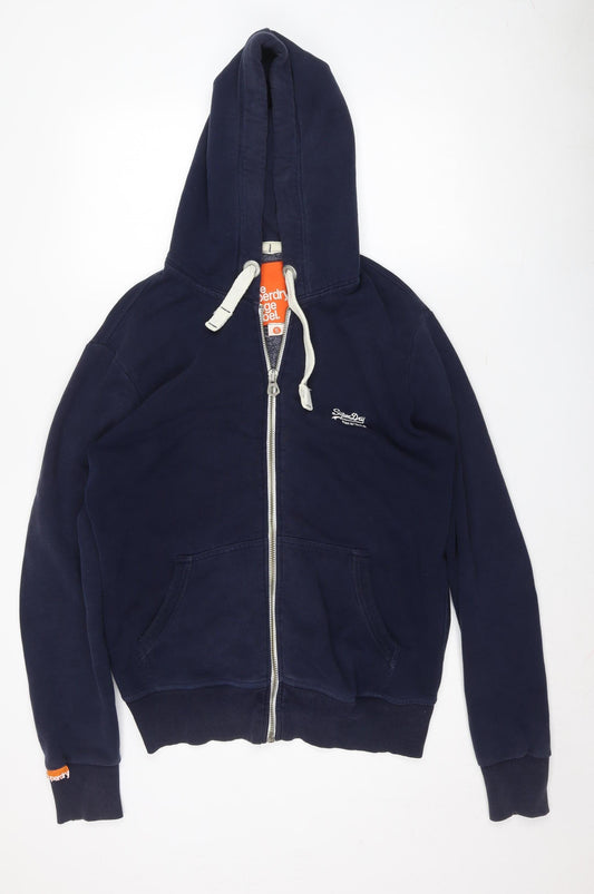 Superdry Men’s Blue Full Zip Hoodie Size S