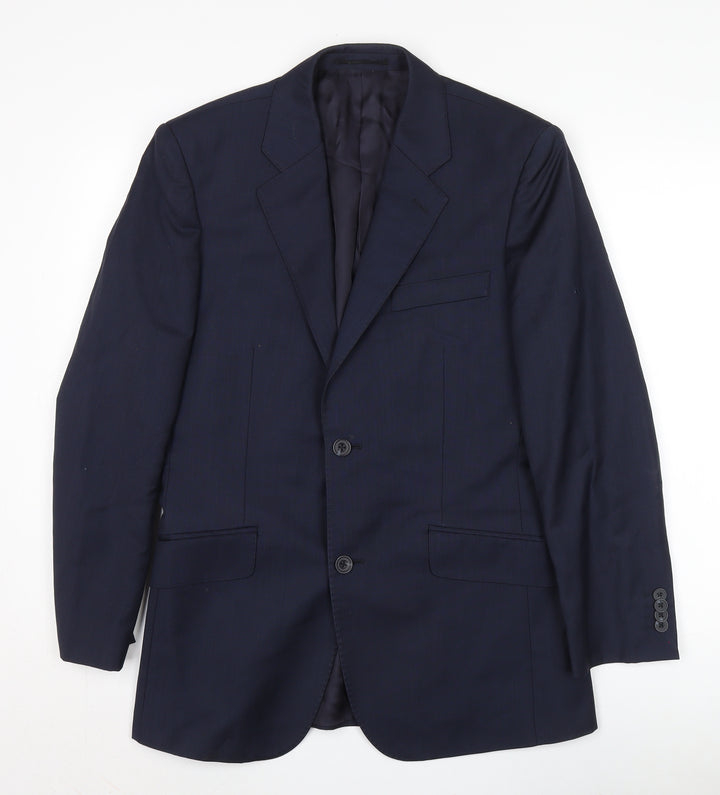 T.M. Lewin Men's Blue Suit Jacket, Size 36S, Two-Button