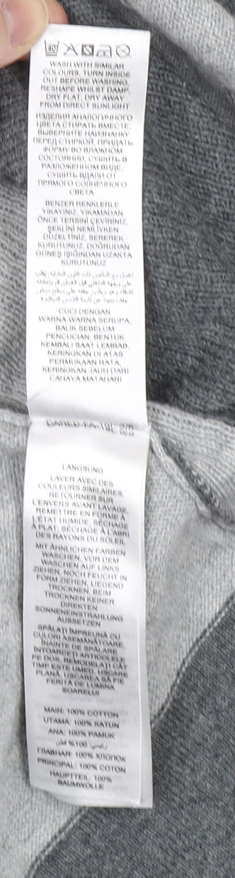 Mantaray Grey Women's Cardigan, Size 14, V-Neck, Nature Theme