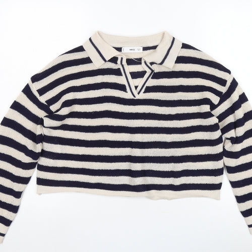 Mango Women's Striped Pullover Jumper L