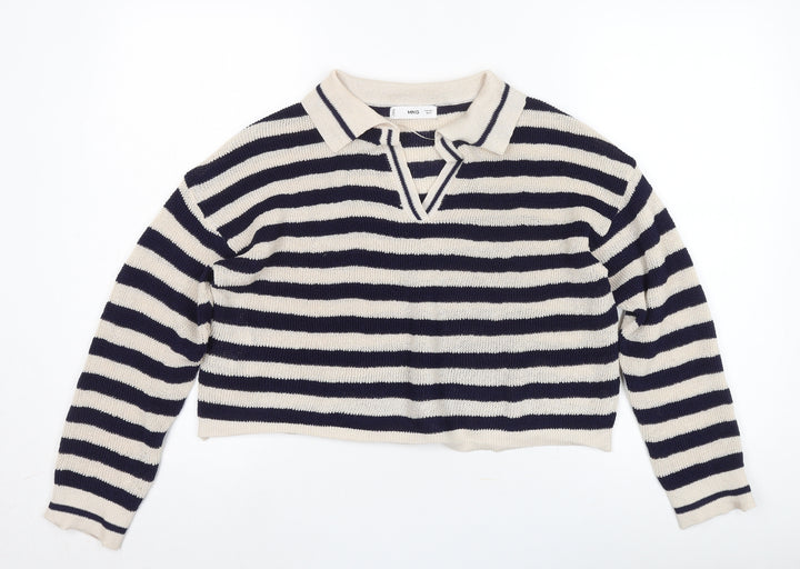 Mango Women's Striped Pullover Jumper L