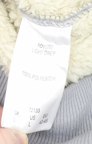 Cotton Traders Women's Grey Full Zip Hoodie, Size L