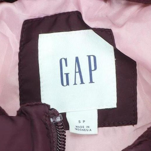 Gap Women's Purple Puffer Jacket S - Casual Mid-Length
