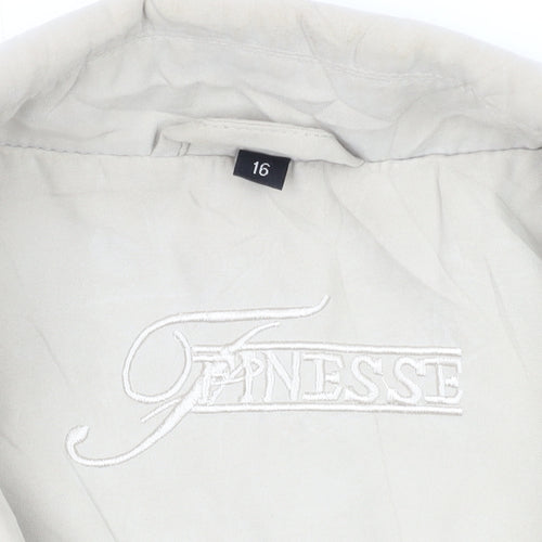 Finesse Women's Ivory Mid-Length Casual Jacket