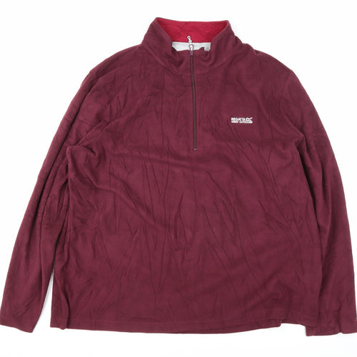 Regatta Unisex Red Fleece 1/4 Zip Jacket Size 24