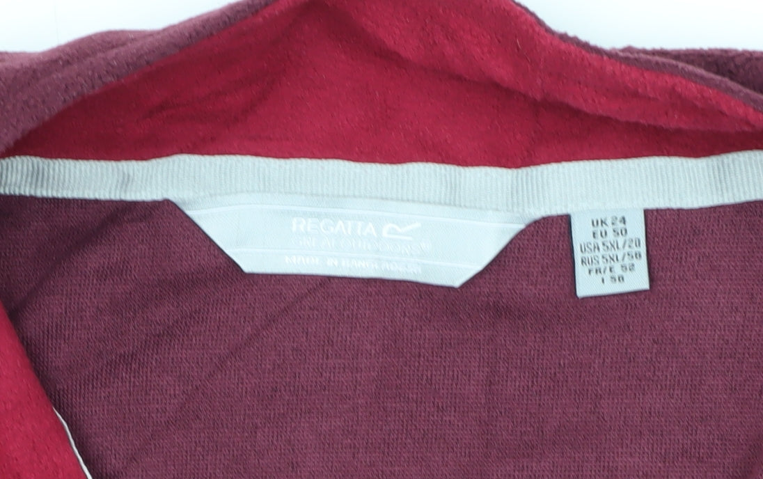 Regatta Unisex Red Fleece 1/4 Zip Jacket Size 24