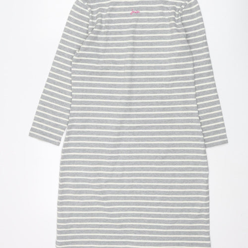 Joules Women's Grey Striped Shift Dress Size 10