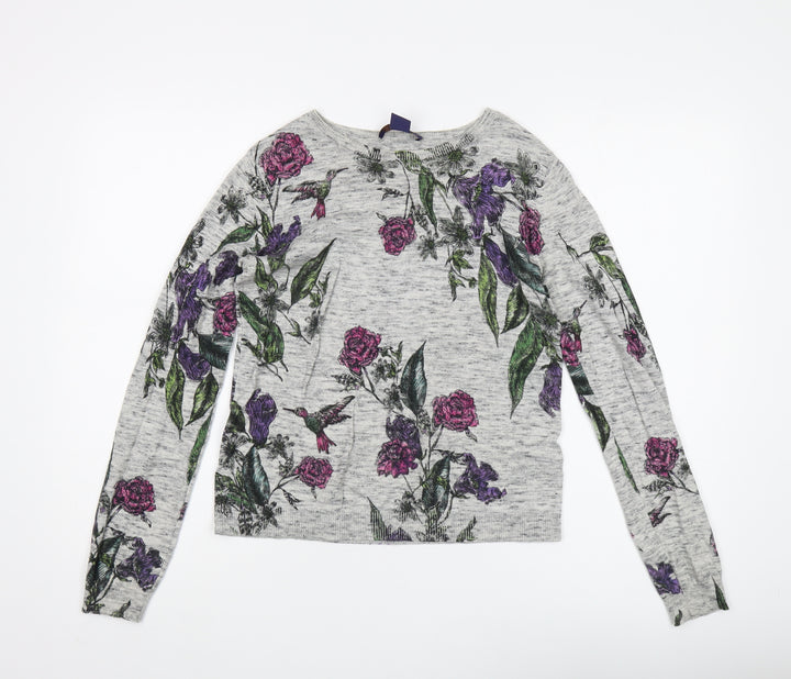 Oasis Women's Multicoloured Floral Pullover Jumper S